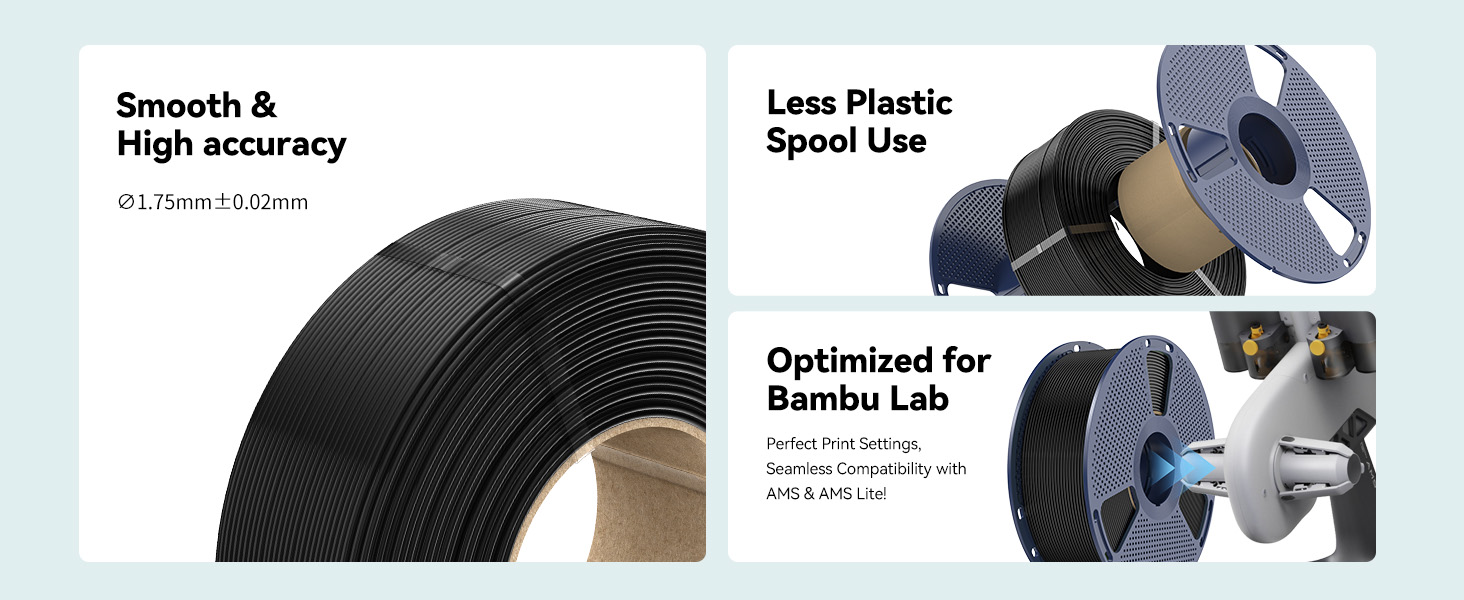 SUNLU Refill PETG Filament 1.75mm, PETG Refill 3D Printer Filament, Suitable for Bambu Lab Filament and SUNLU Reusable spools, 1kg per Spool, 4 Pack, 4 Colors, Beige+Coffee Brown+Olive Green+Oak 14 3d printer filament PETG refill filament refill sunlu refill PETG filament refill sunlu PETG