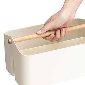 Aufbewahrungsbox mit Holzgriff