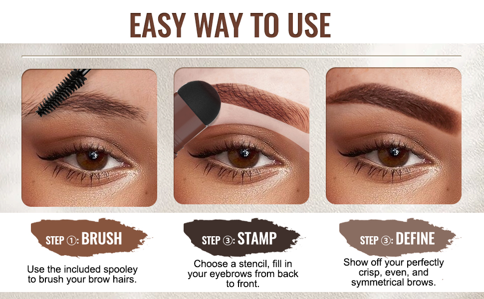 eyebrow stamping kit brown