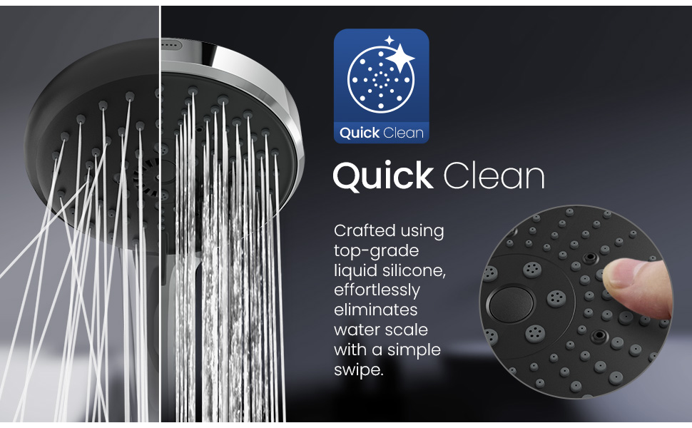 Newentor High Pressure Shower Head with Handheld Luxury Modern Chrome