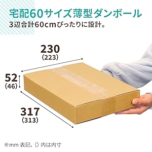 Amazon.co.jp: アースダンボール 段ボール 60サイズ A4クリア