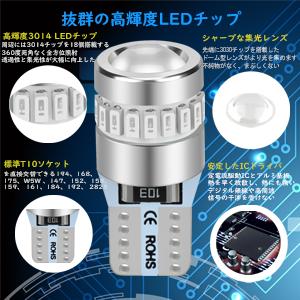 Amazon.co.jp: XELORD T10 LED ブルー 青 爆光 最新型レンズ集光