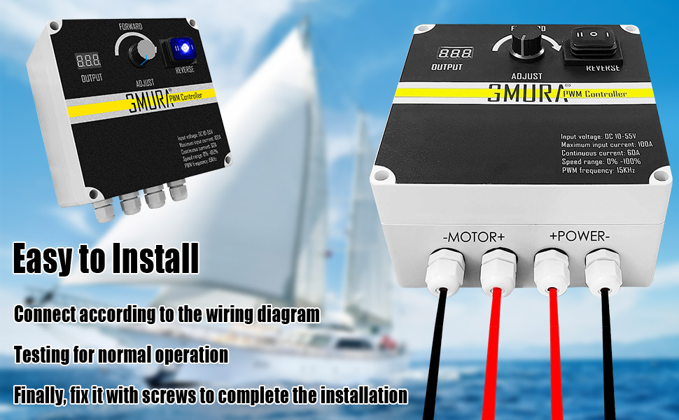PWM Controller Motor Speed Controller, DC 1248V 35A Waterproof Variable Speed