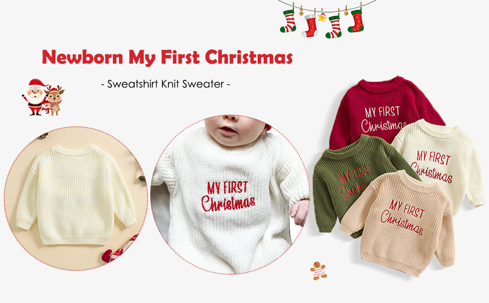 my first christmas baby sweater