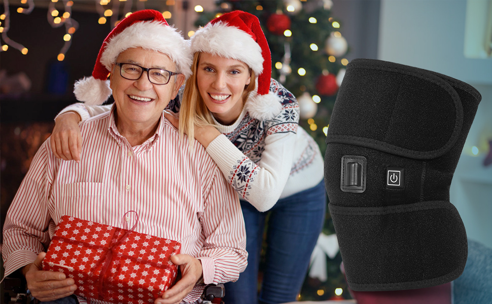 FRYFEVI Heated Knee Brace Wrap, Knee Heating Pad for