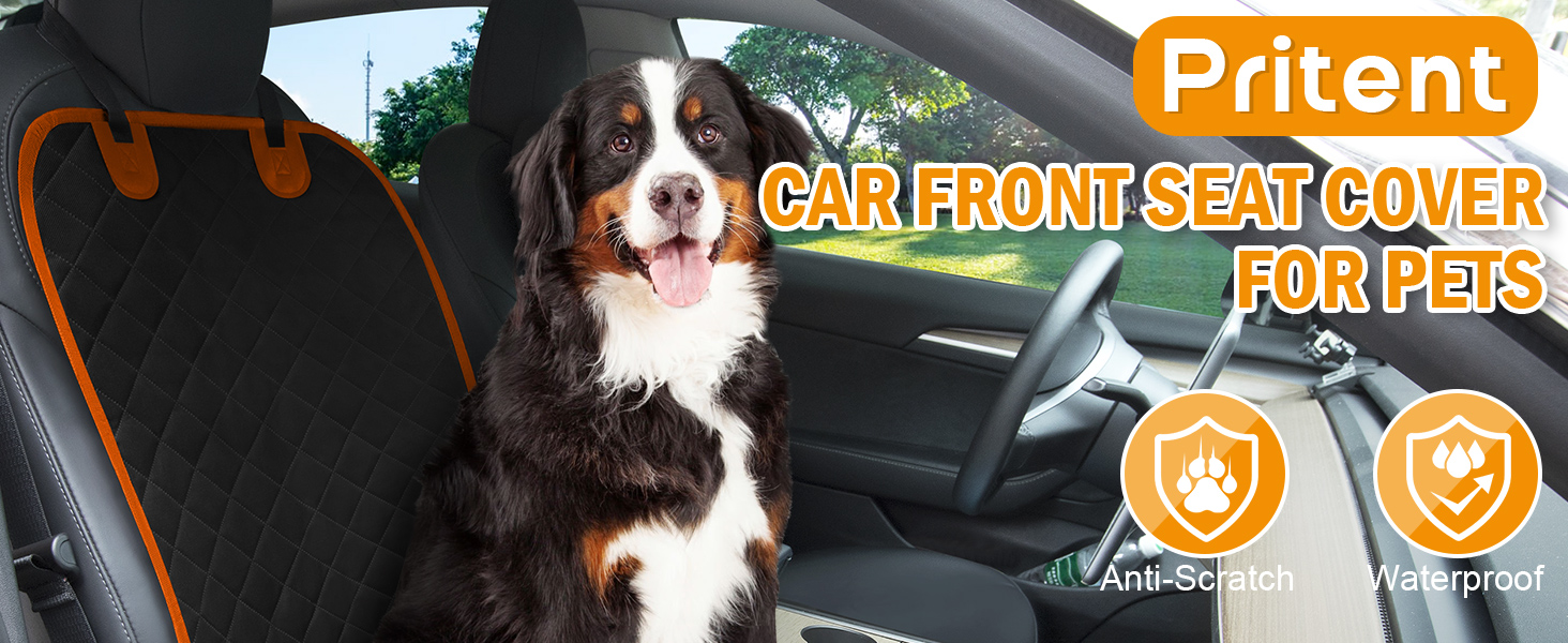 Dog Car Seat Cover, Pets Front Dog Car Seat Cover for SUV, Trucks. Waterproof