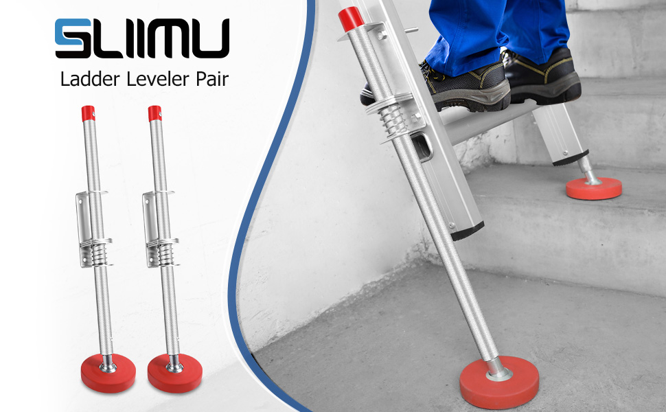 SLIIMU 20'' Ladder Leveler Pair with Engraved AntiSlip Pattern Steel