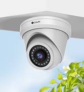 4COVR 5MP PoE Security IP Camera Outdoor IP67, Wired Surveillance Dome Camera with Smart Human/Ve...