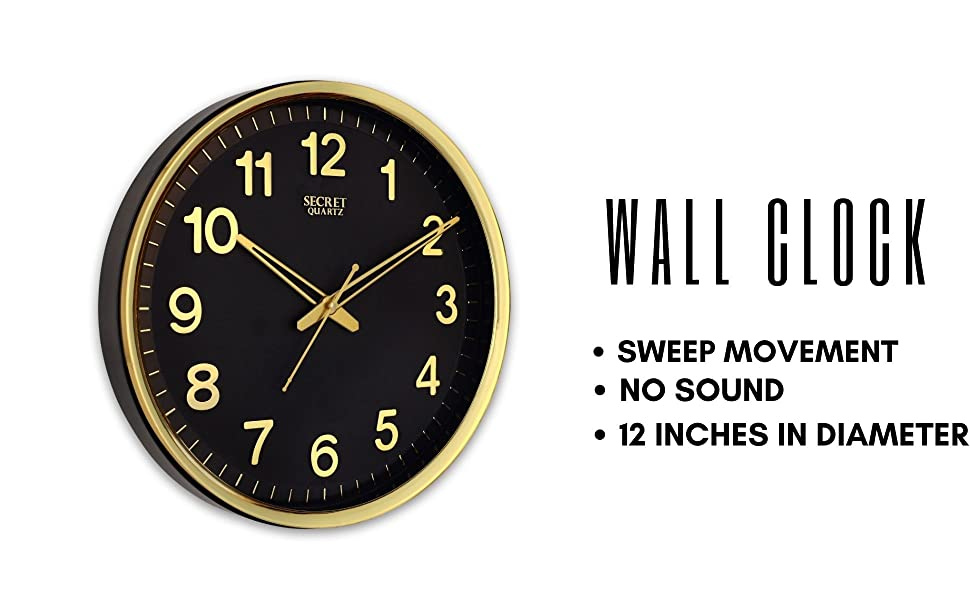 Buy ZULU 12 Inch Modern Stylish Plastic & Glass Classic Wall Clock for