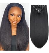 NYANTORA／Duenn／Hair Stylistics YCAM LIVE Amazon.com : Kinky Straight Clip in Hair Extensions 20 Inch