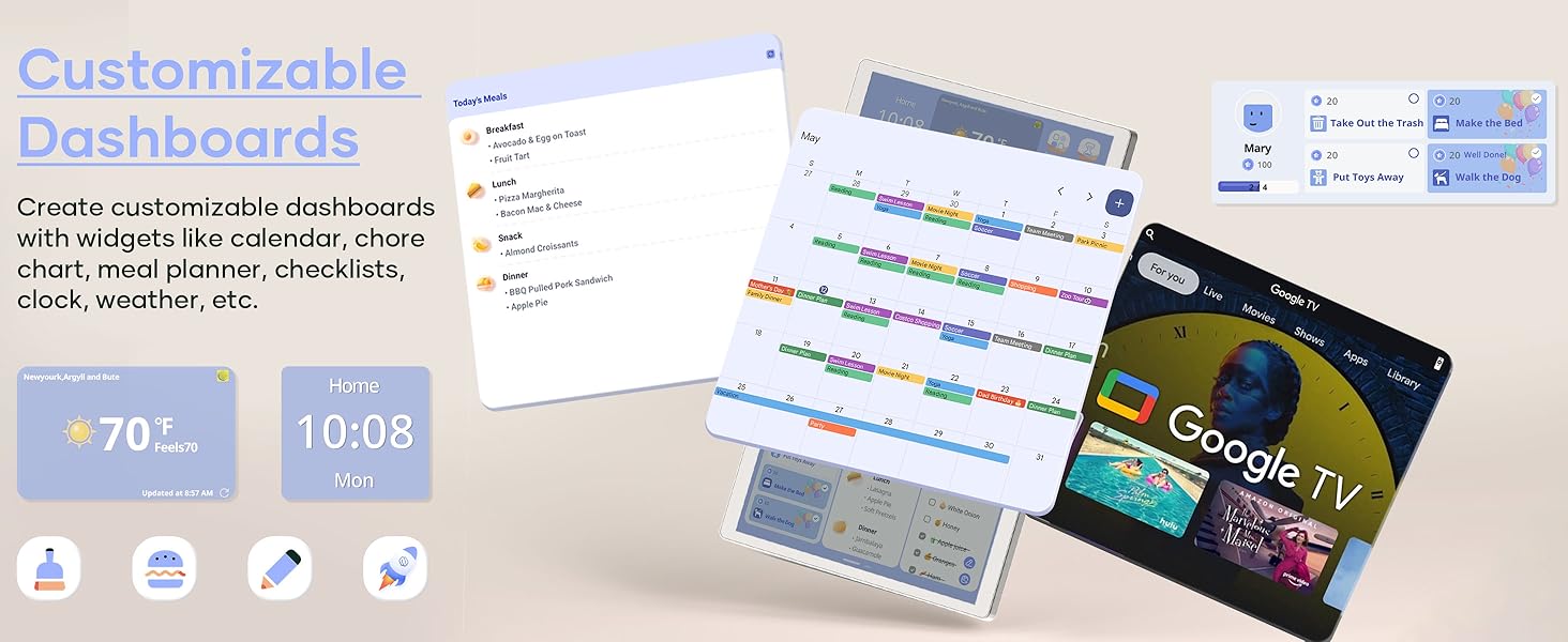 Amazon.com: Cozyla Digital Calendar+ 2: 24 inch Wall Planner Touch ...