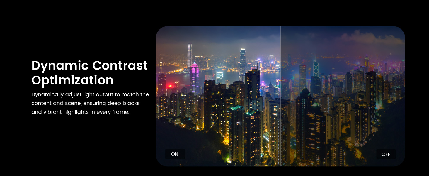 BenQ W2720i dynamically adjusting light output to match content and scene