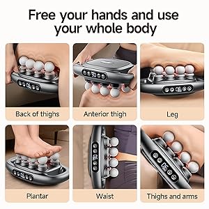 Evasea Massager, 16-Drive 8-Head Massage Gun Set, Deep Tissue Massage Gun with 9 Levels &amp; 9 Modes