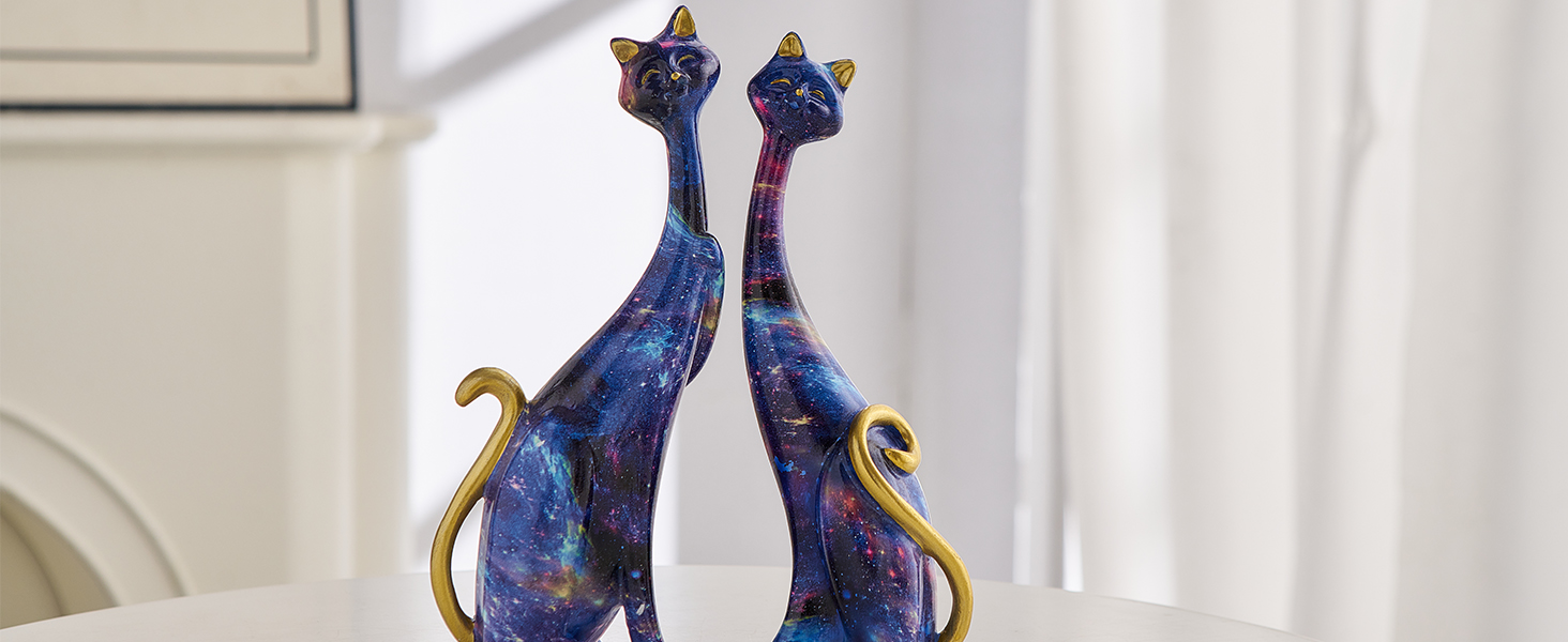 Cat Statues Cat Couple Sculptures 