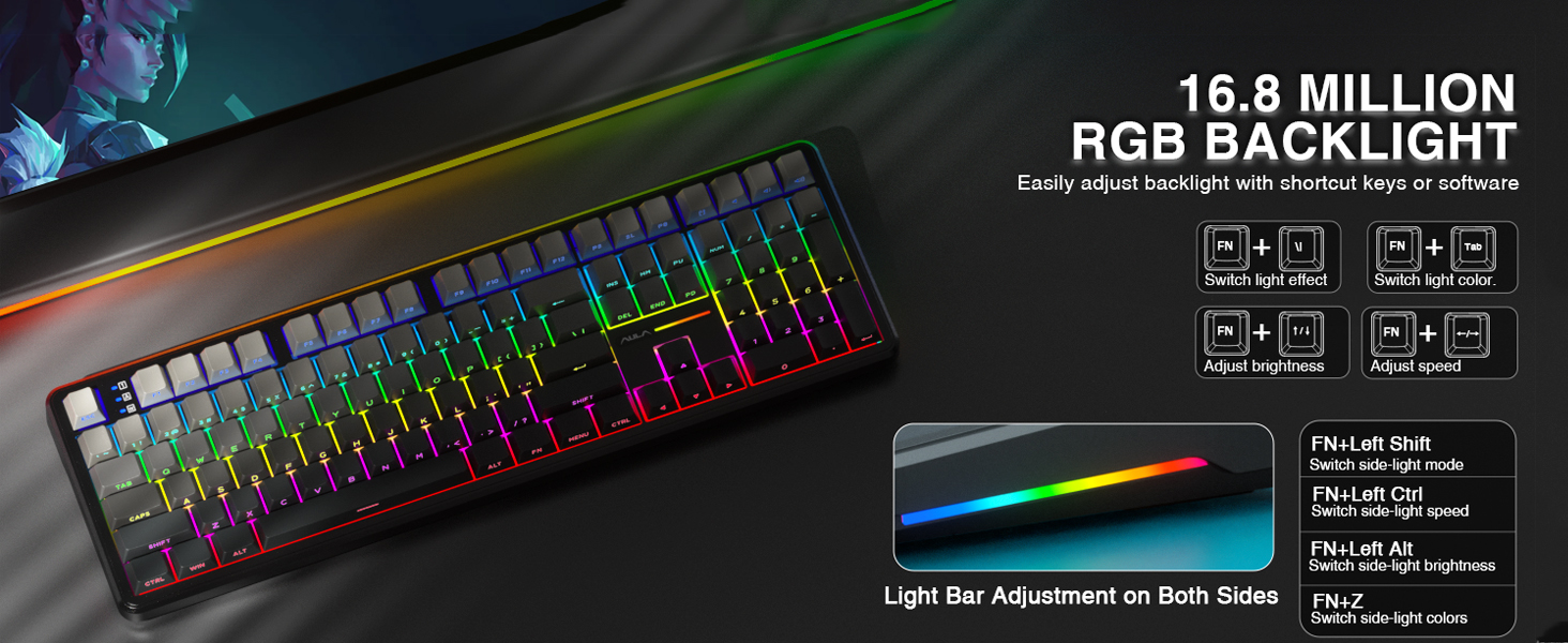 AULA F108 computer keyboard