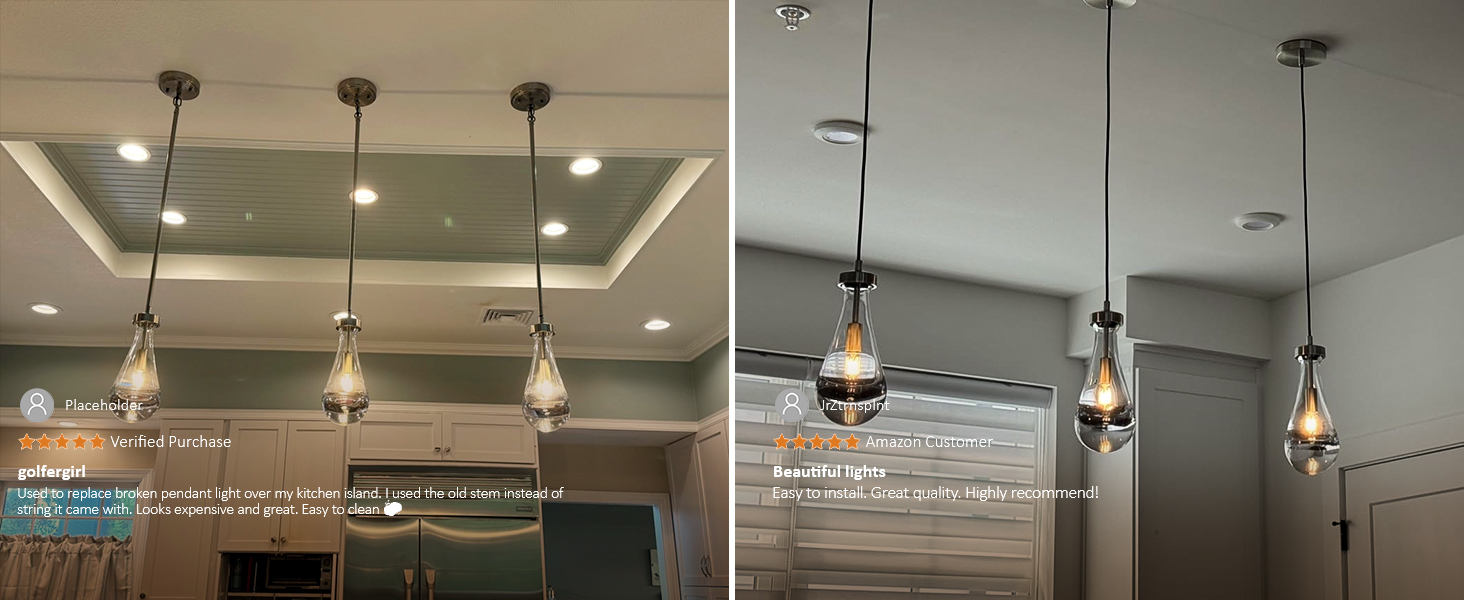 raindrop pendant lights