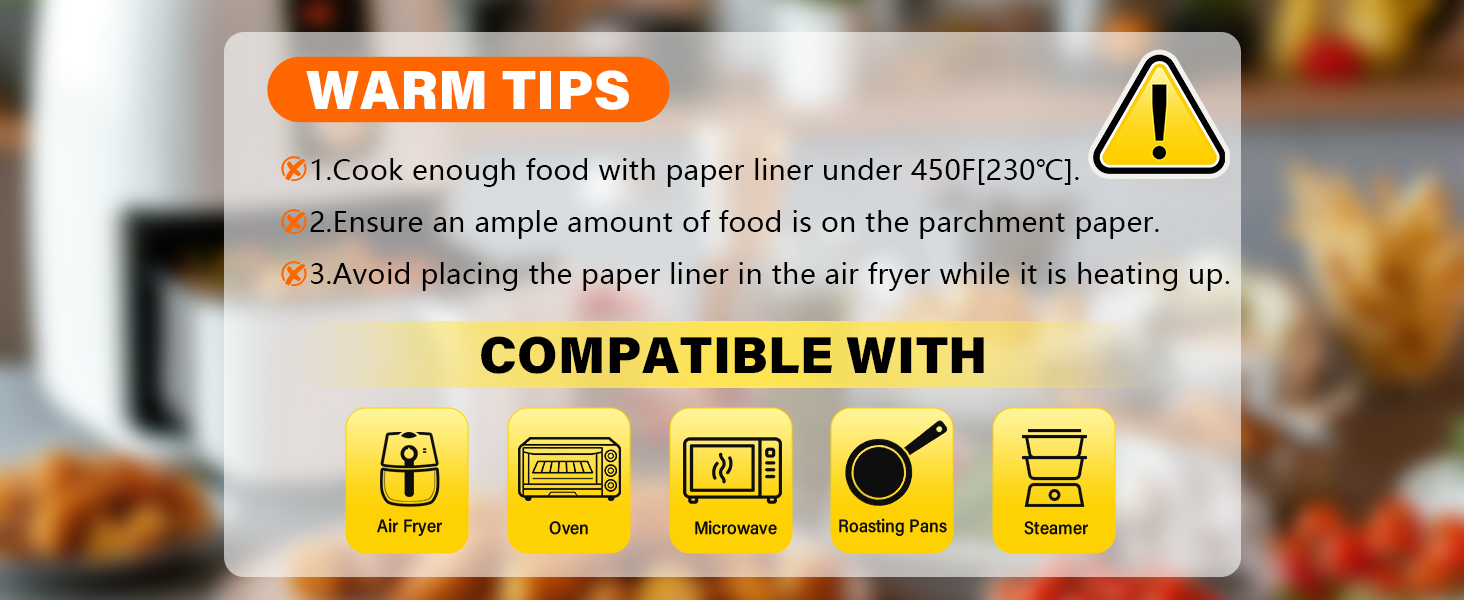 Air Fryer Liners Disposable,80 Box with 100PCS 8 Inch Non