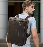 leather backpack men