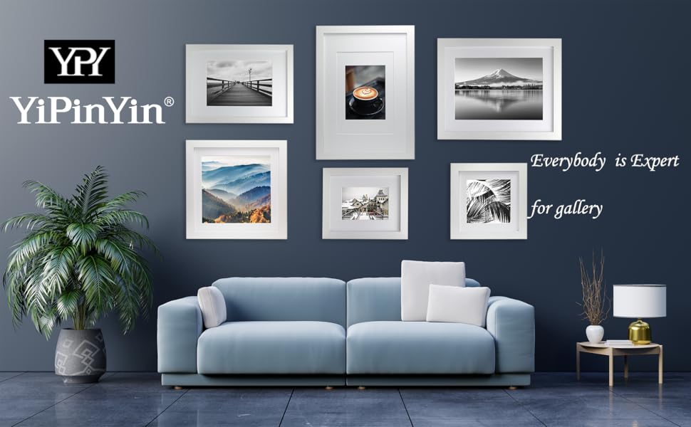 A3 White Photo Frames With Double Mounts for A4 & A5(8x6) Set Of 3, A4