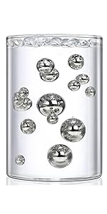 Silver floating pearls