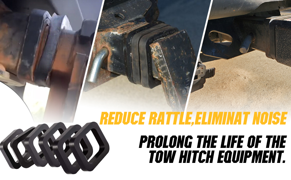 AMIBAOFU Hitch Receiver Silencer Pad 6 Pack for Adjustable