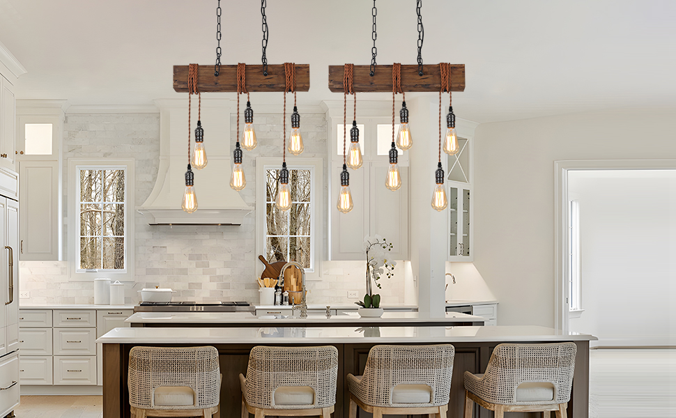 wood pendant light