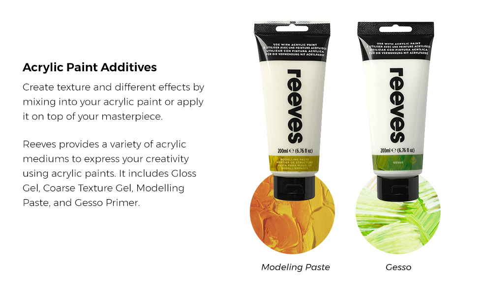Reeves Acrylic Additives Gesso Medium For Acrylic & Oil Paints