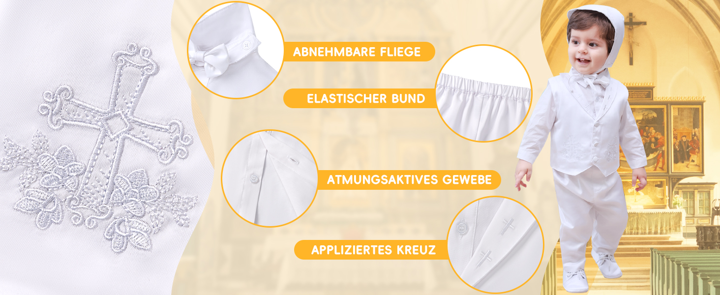 Booulfi Christening Suit Boy Baby Christening Dress Christening Suit Boy Suit Baby Boys Clothing Set Gentleman