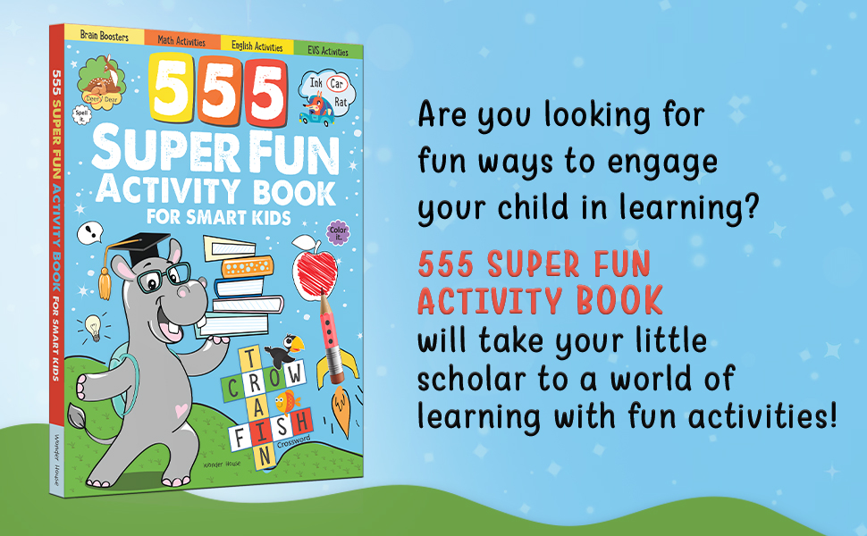 555 SUPER FUN Activity Book for Smart Kids 