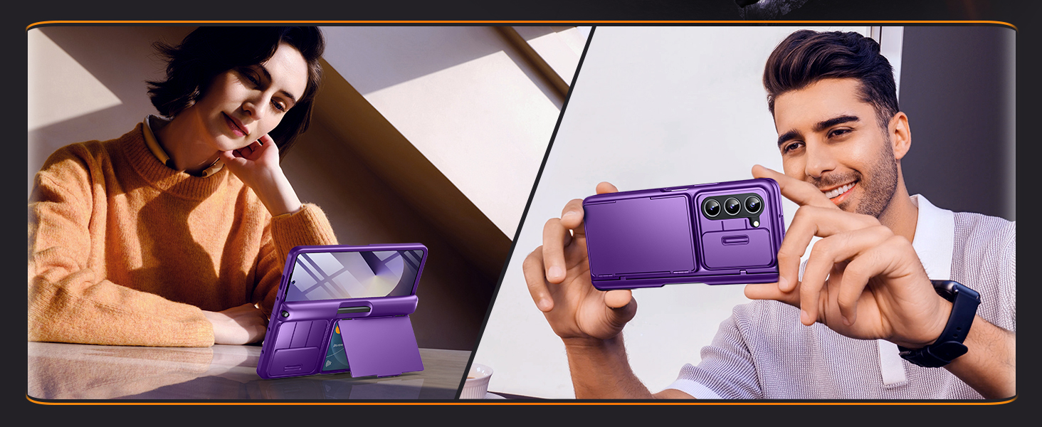 TONGATE for Z Fold 6 Case, [with Card Holder & S Pen Holder