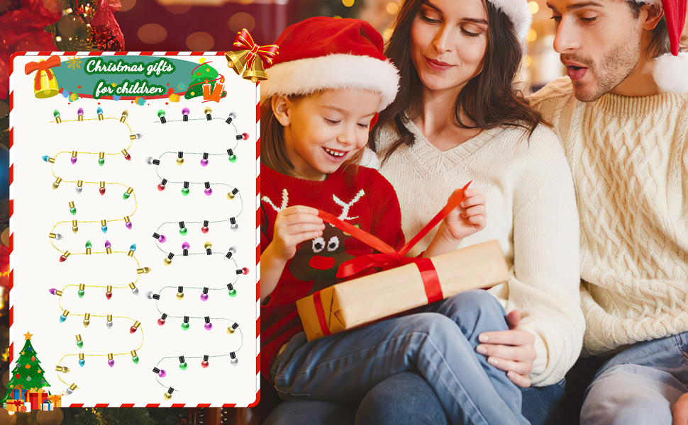 Dollhouse Christmas Lights Strings,6pcs Dolls House Lights, Christmas