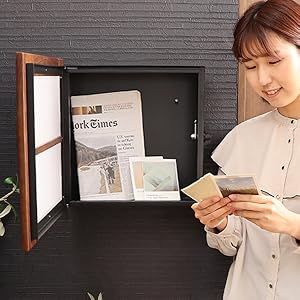 Amazon.co.jp: ヤマソロ ポスト 壁掛け 郵便ポスト 鍵付き 新聞