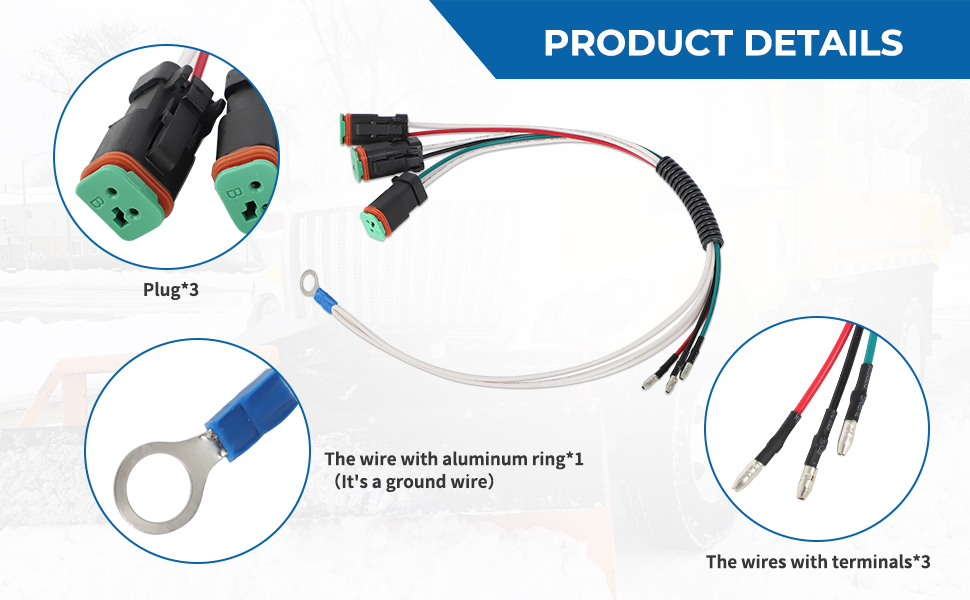 Alpha Rider Snow Plow Pump E58 Coil Adapter Harness Front
