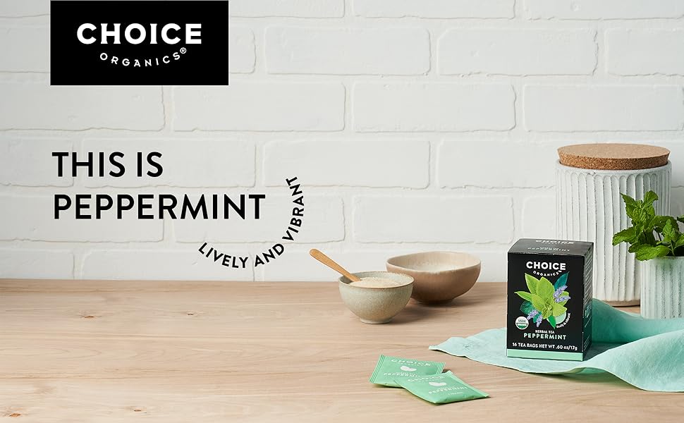 choice organics peppermint tea herbal tea organic te organico mint menta