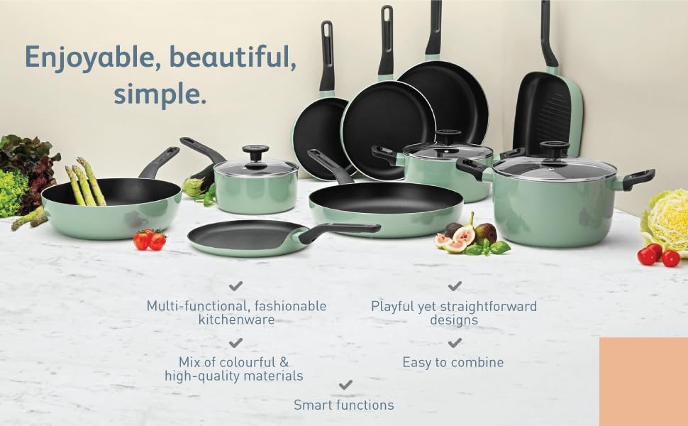 BergHOFF Leo Cookware Set Aluminium Non Stick Frying Pan 28cm