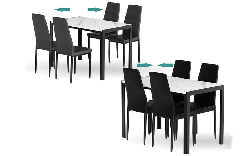 tantohom Dining Table Set for 4, Modern KitchenTable and
