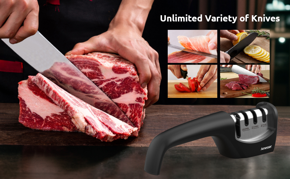 Amesser Knife Sharpener 4 Stage Knife Sharpening Tool