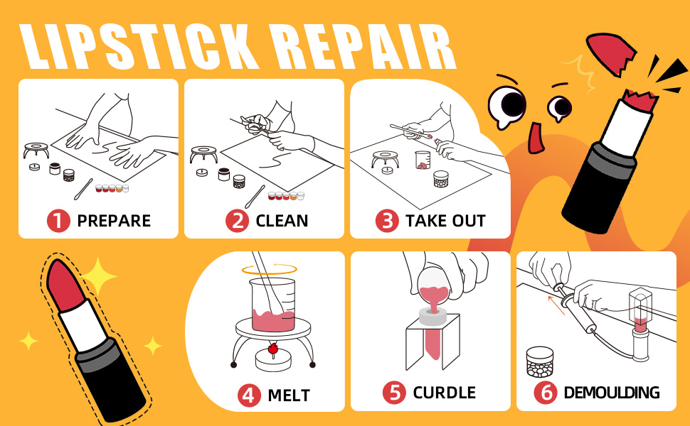 MYMERRY DIY Lipstick Making Kit,All Natural Lipstick Maker