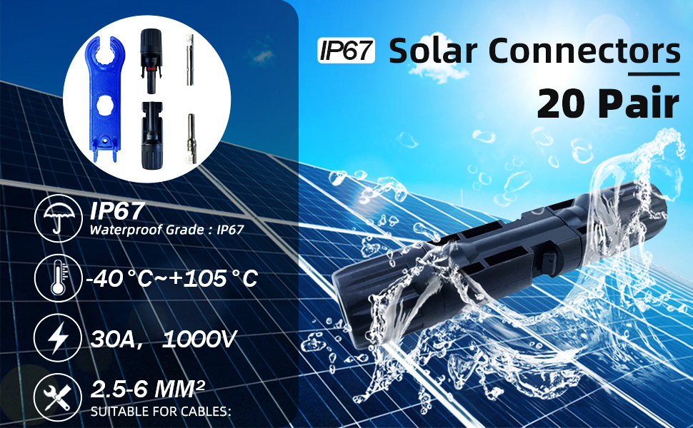 ARHAIKA MC4 Connector,Solar Connectors MC4 Tool for Solar
