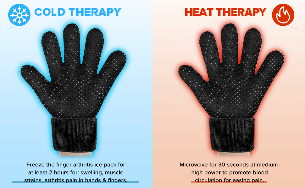 Luguiic Full Finger Arthritis Ice Glove for Men&Women