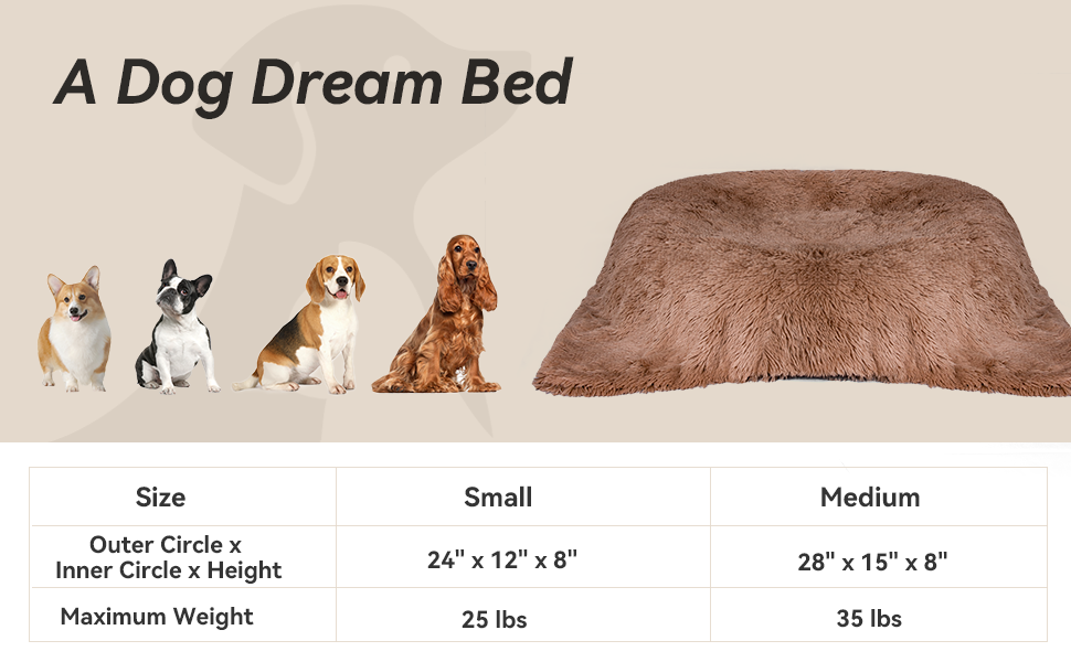 Somkaco Calming Dog Bed Anti Anxiety Dog Beds for Small
