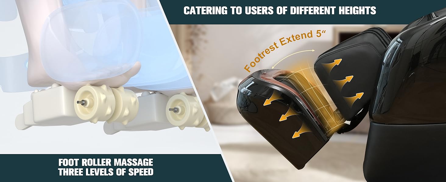 massage chair foot roller