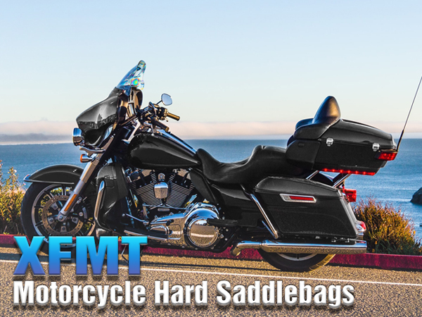 Amazon.com: XFMT Motorcycle Hard Saddlebags Vivid Black Saddle