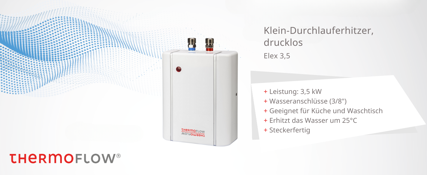 Thermoflow Durchlauferhitzer Klein Durchlauferhitzer Niederdruck Elex 3 5 Kw www.amazon.de
