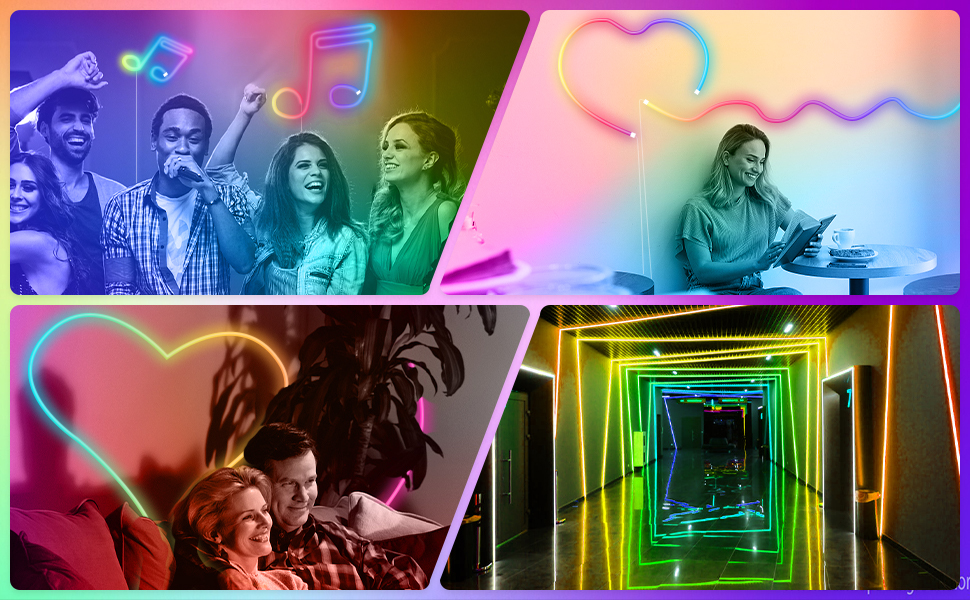 DMG Smart Neon Strip, Smart LED Light Strip, 3m with APP Control and