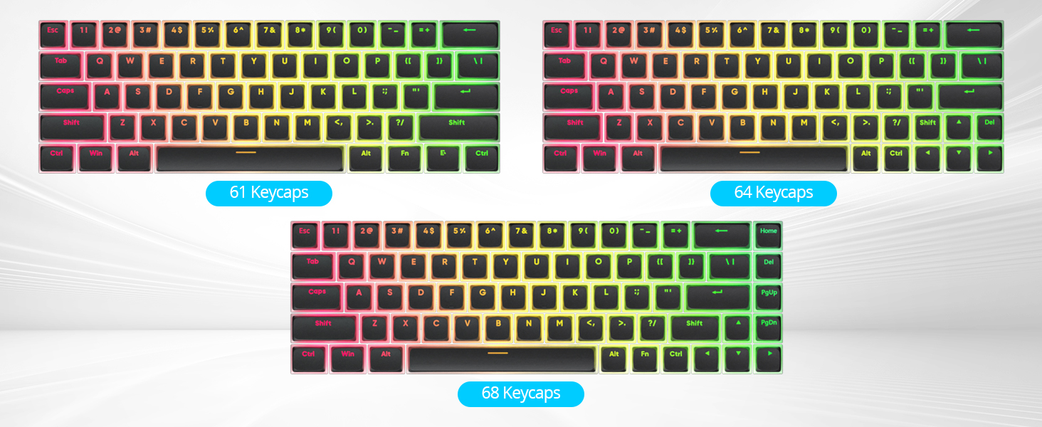 Ussixchare PBT Black Pudding Keycaps Set 117 Keys, Double