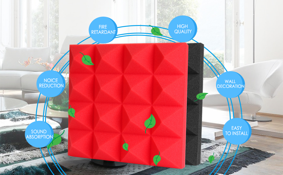 Imaginea Acoustic Foam Sound Proof Foam Sheet Panels for Wall Room