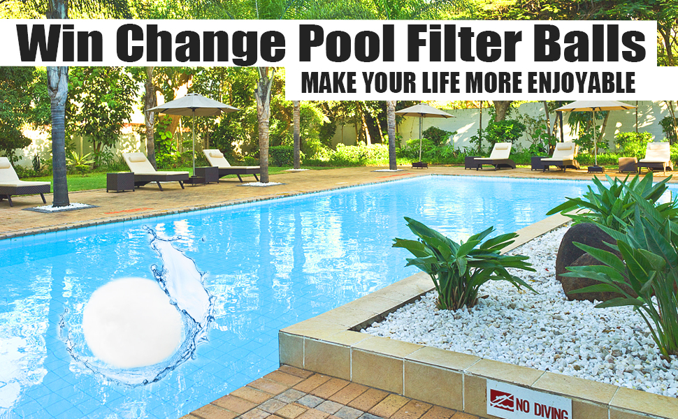 Win Change 3.1 LB Pool Filter Balls,Filter Balls for Sand Filter Pump for Above