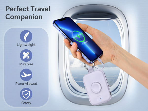 purple portable charger