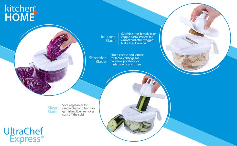 slicer, veggie slicer, julienne, shredder, manual food processor, food slicer